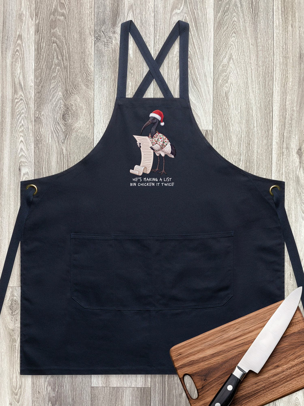 Bin Chicken It Twice Jarrah Crossback Apron