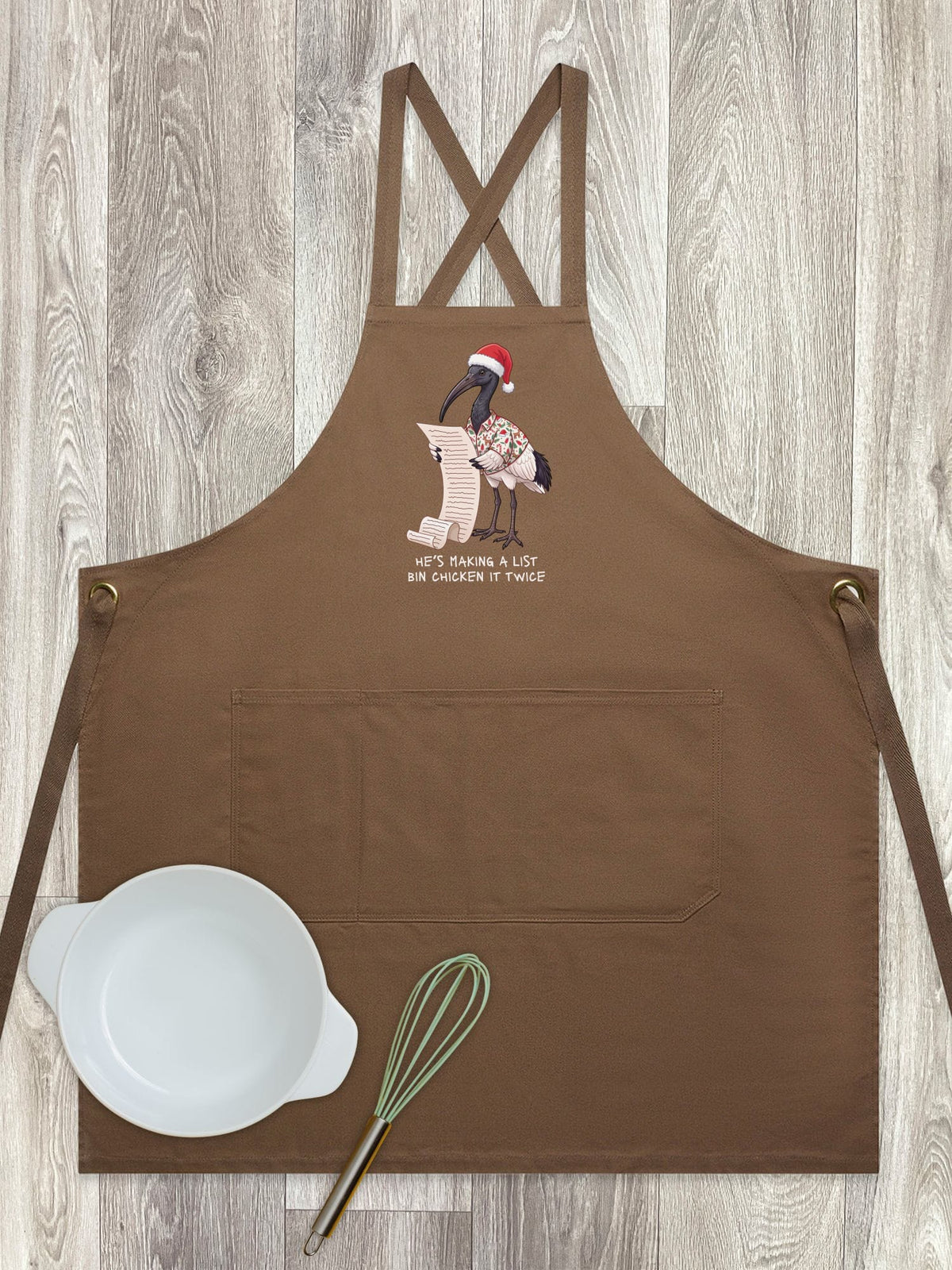Bin Chicken It Twice Jarrah Crossback Apron