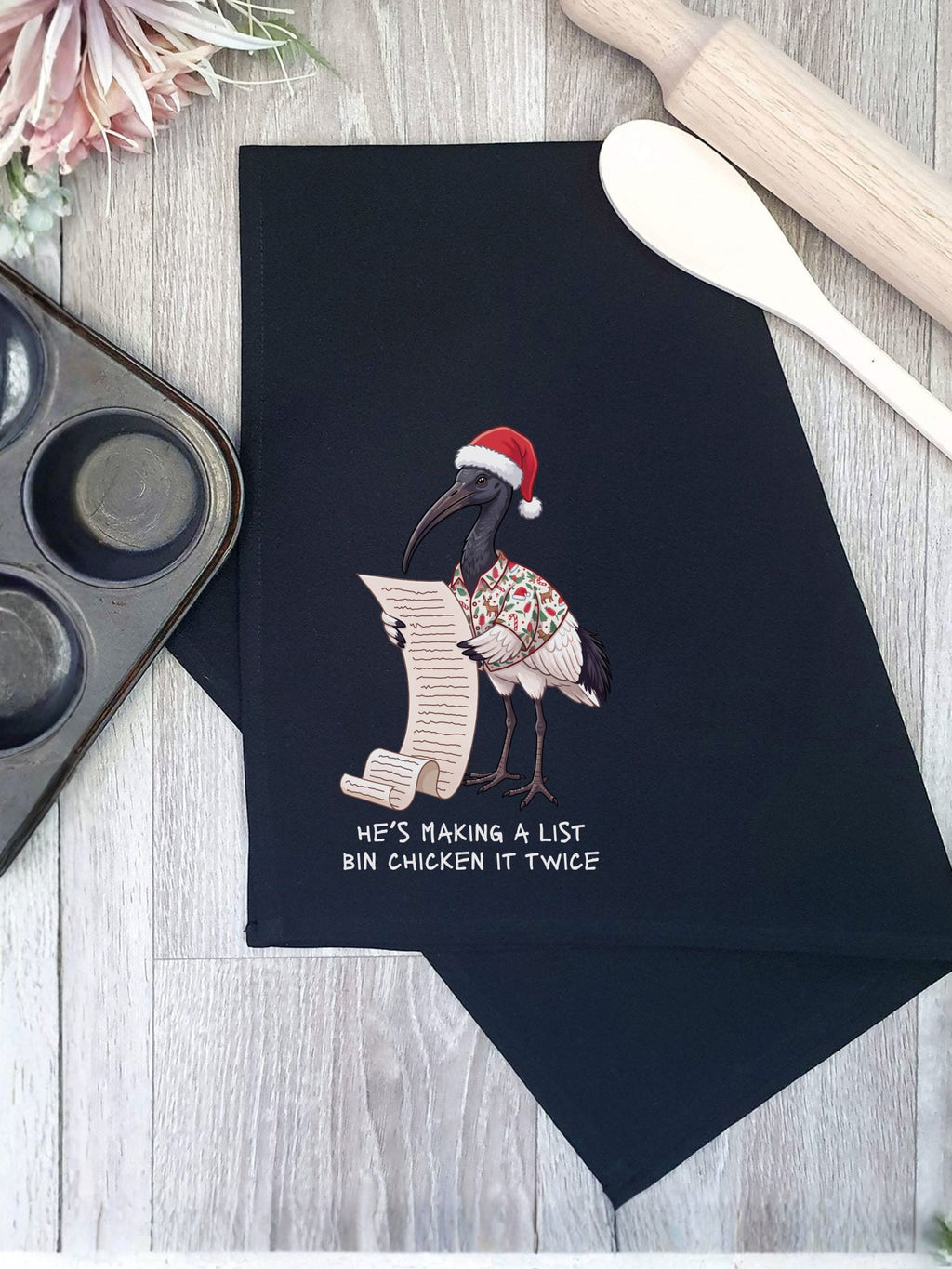 Bin Chicken It Twice Tea Towel