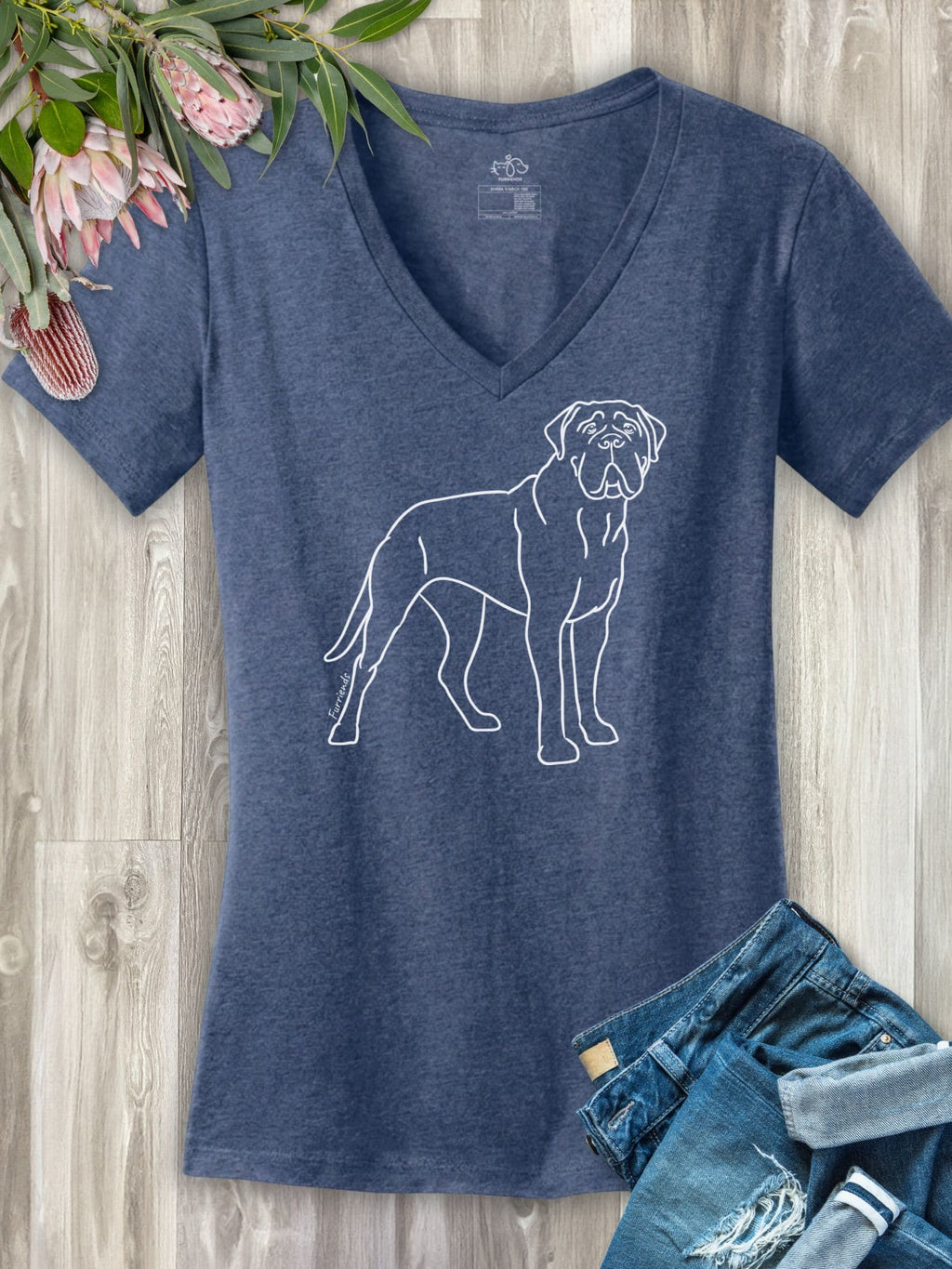 Bullmastiff Emma Women's V-Neck Tee