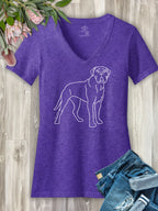 Bullmastiff Emma Women's V-Neck Tee