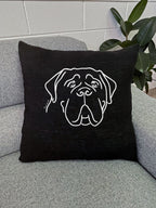 Bullmastiff Linen Cushion Cover