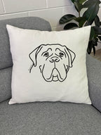 Bullmastiff Linen Cushion Cover