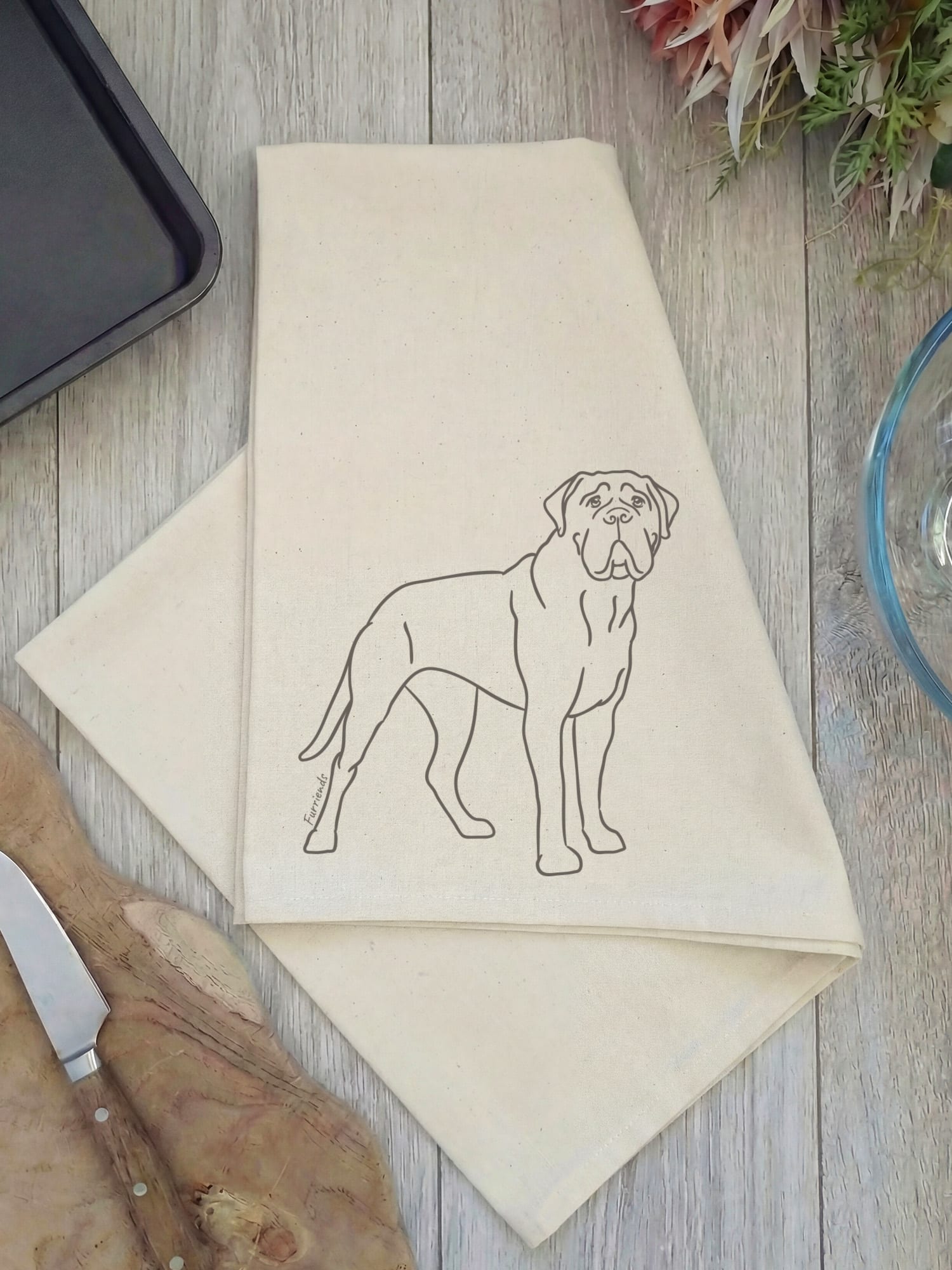 Bullmastiff Tea Towel