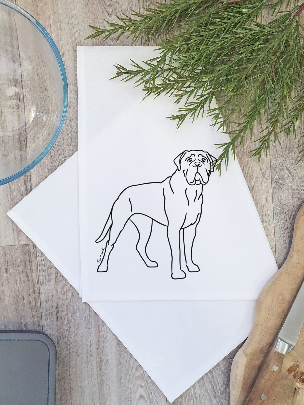 Bullmastiff Tea Towel