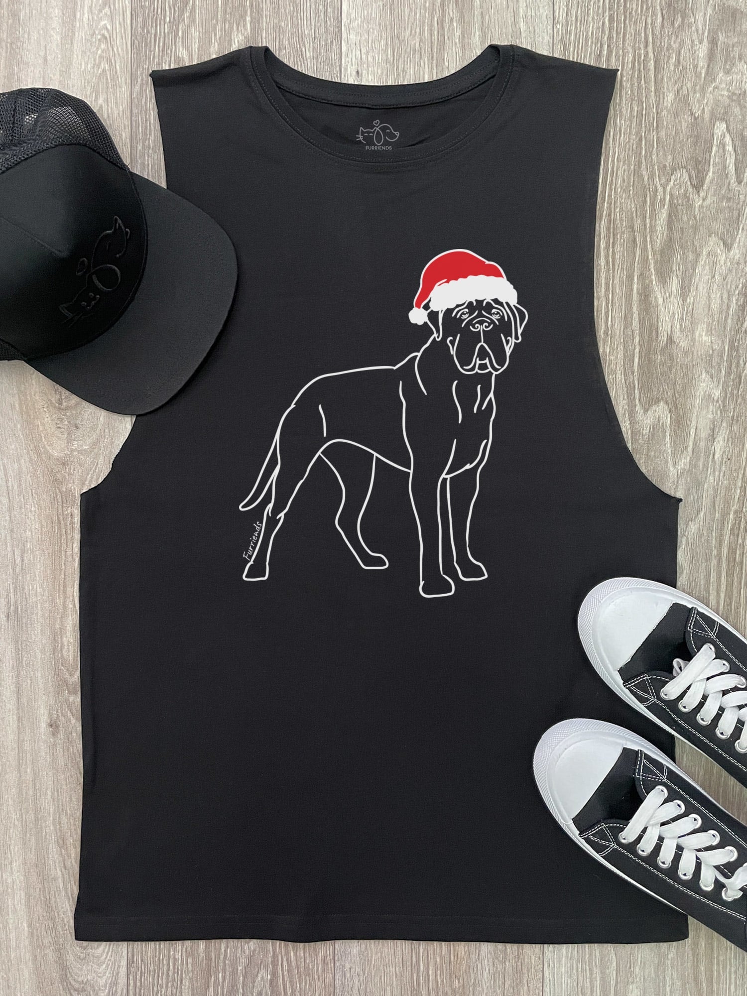 Bullmastiff Christmas Edition Axel Drop Armhole Tank