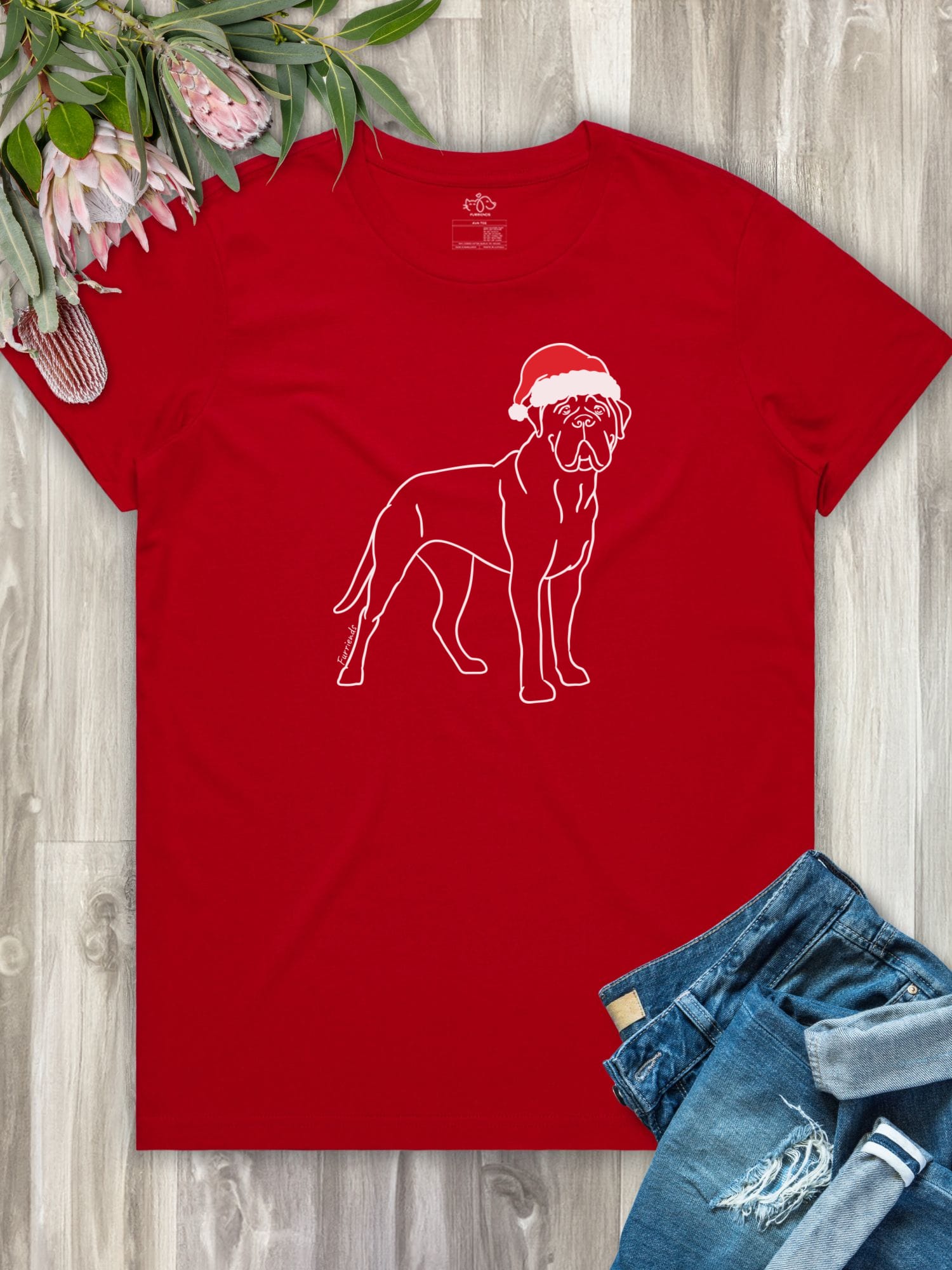 Bullmastiff Christmas Edition Ava Women's Regular Fit Tee