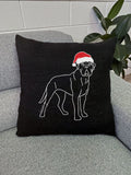 Bullmastiff Christmas Edition Linen Cushion Cover