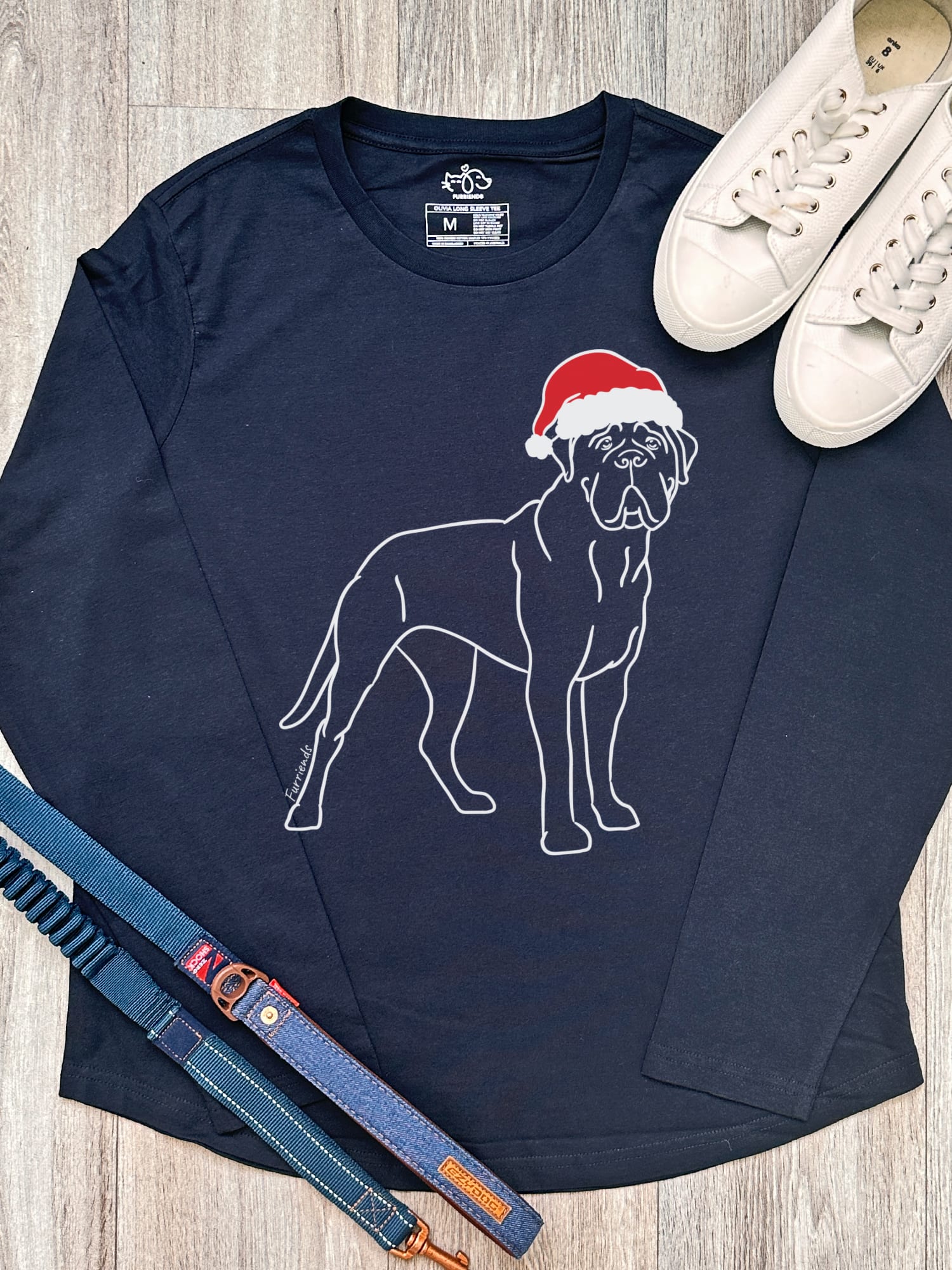 Bullmastiff Christmas Edition Olivia Women's Long Sleeve Tee