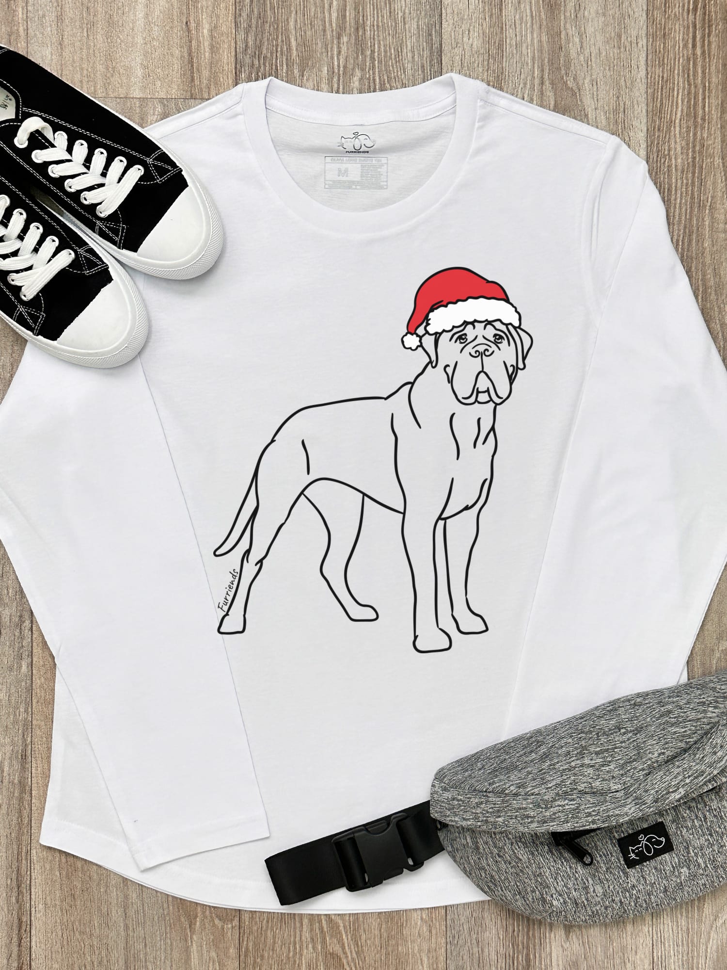 Bullmastiff Christmas Edition Olivia Women's Long Sleeve Tee