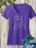 Fox Terrier Emma Women's V-Neck Tee - Fox Terrier