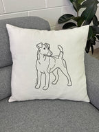 Fox Terrier Linen Cushion Cover
