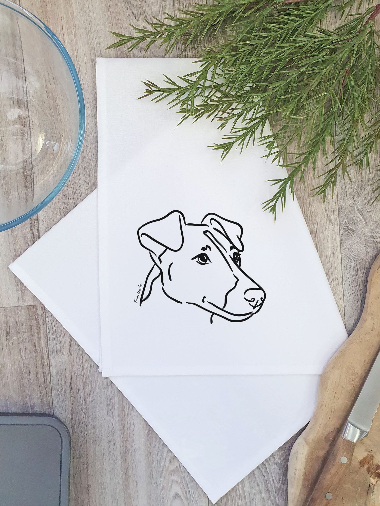 Fox Terrier Tea Towel