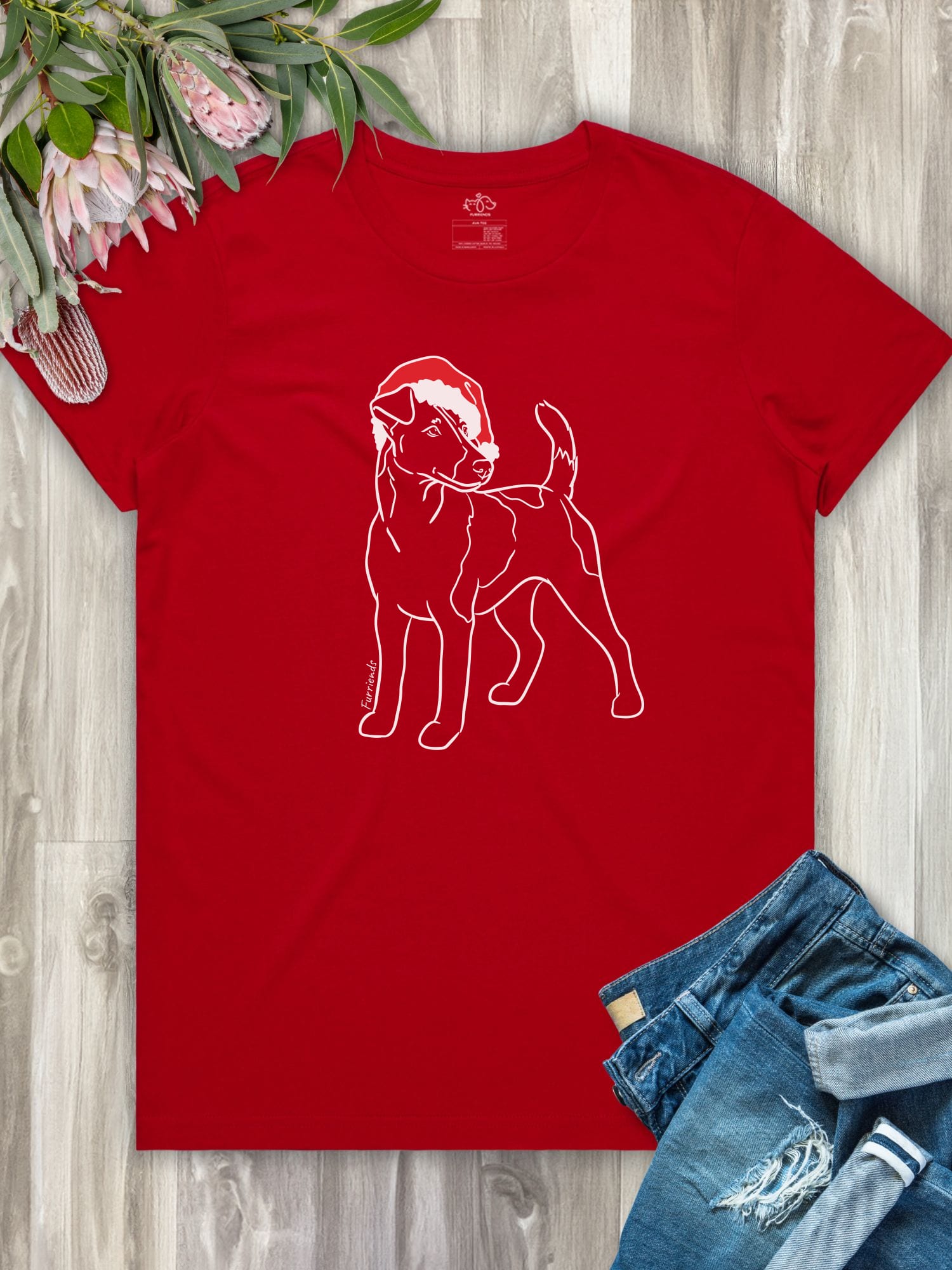Fox Terrier Christmas Edition Ava Women's Regular Fit Tee
