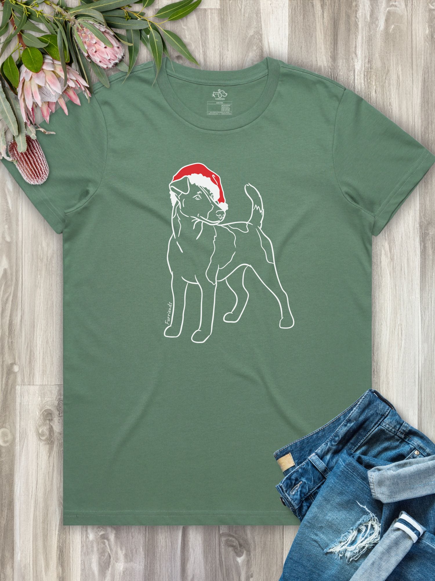 Fox Terrier Christmas Edition Ava Women's Regular Fit Tee