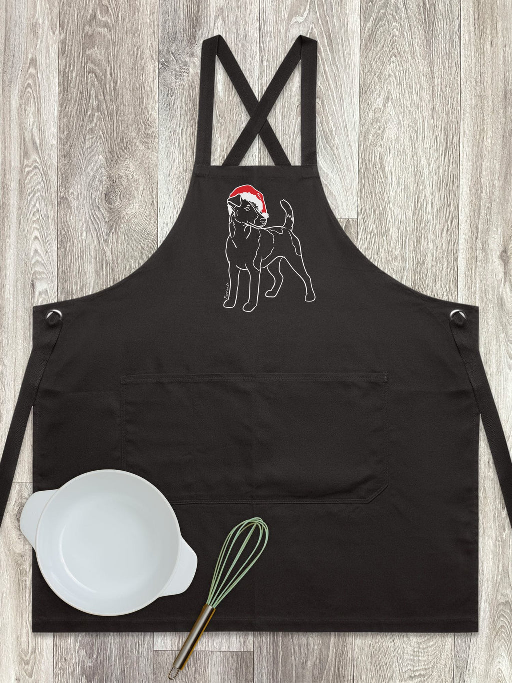 Fox Terrier Christmas Edition Jarrah Crossback Apron