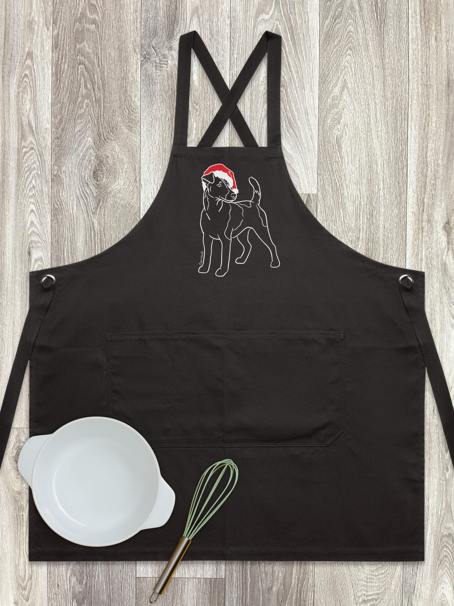 Fox Terrier Christmas Edition Jarrah Crossback Apron
