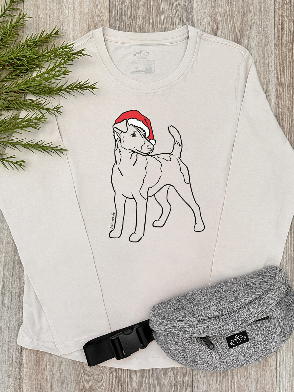 Fox Terrier Christmas Edition Olivia Women's Long Sleeve Tee