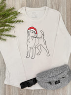 Fox Terrier Christmas Edition Olivia Women's Long Sleeve Tee