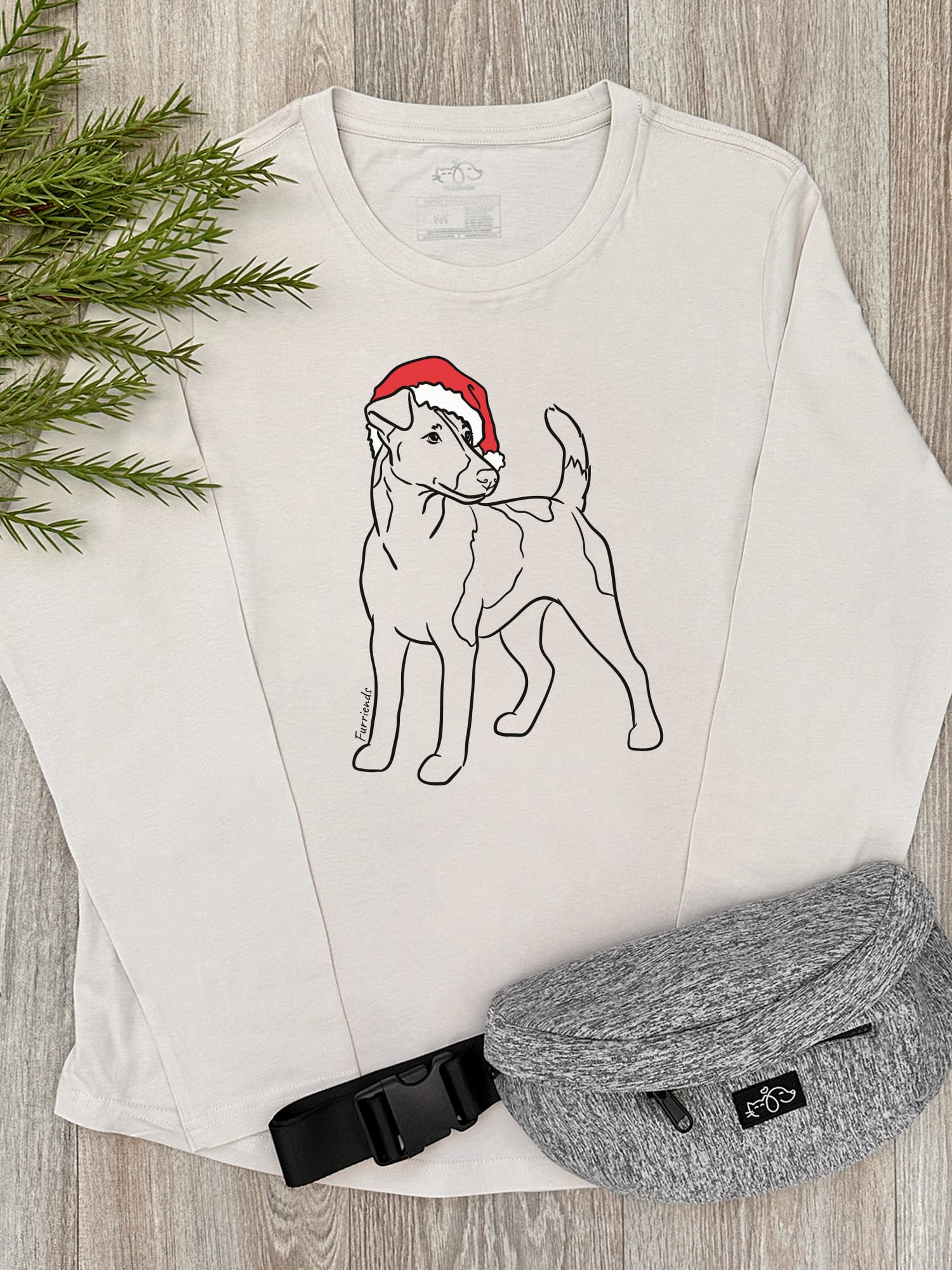 Fox Terrier Christmas Edition Olivia Women's Long Sleeve Tee