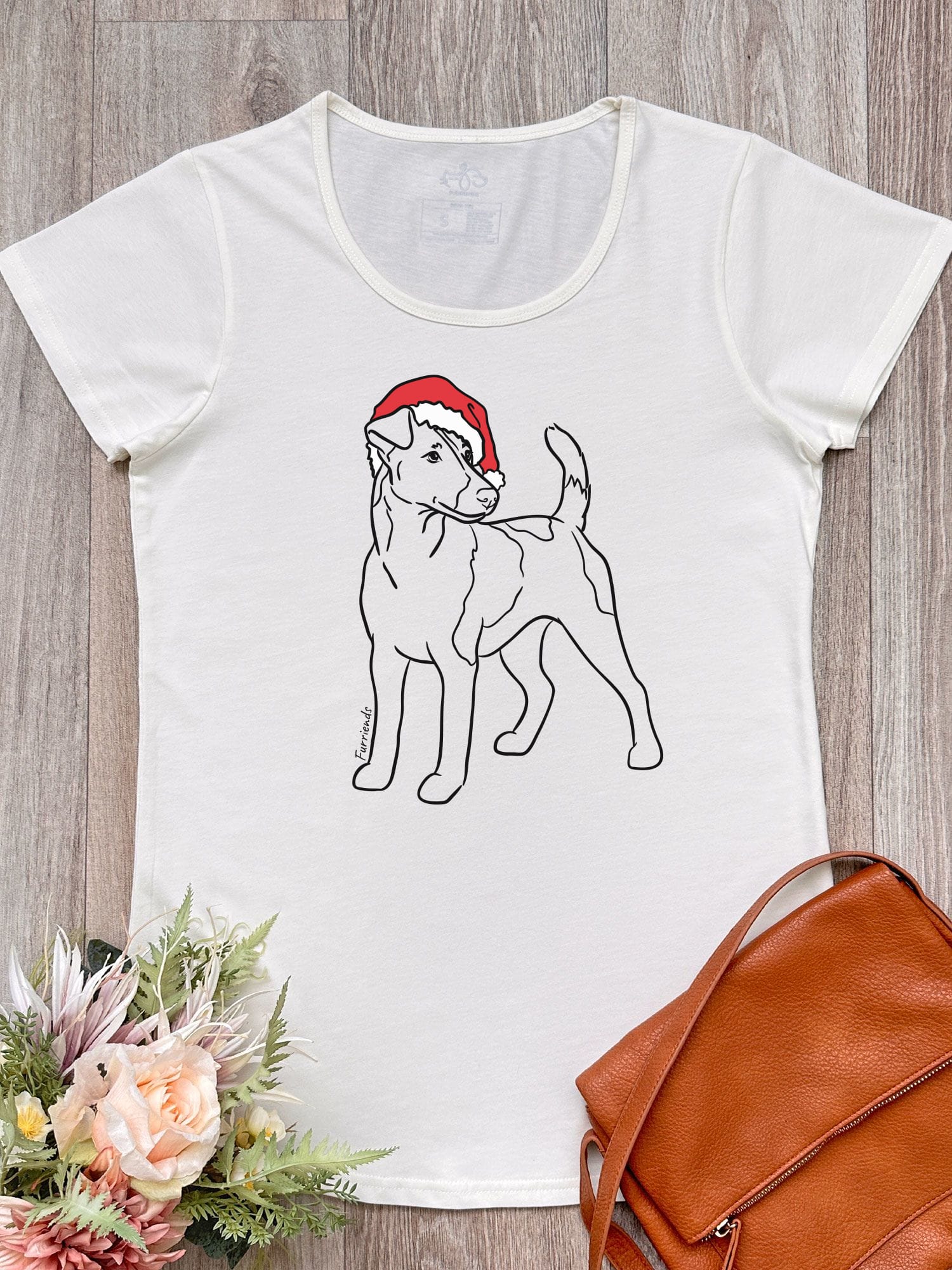 Fox Terrier Christmas Edition Remi Women's Scoop Neck Tee