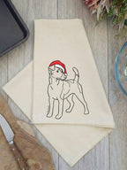 Fox Terrier Christmas Edition Tea Towel