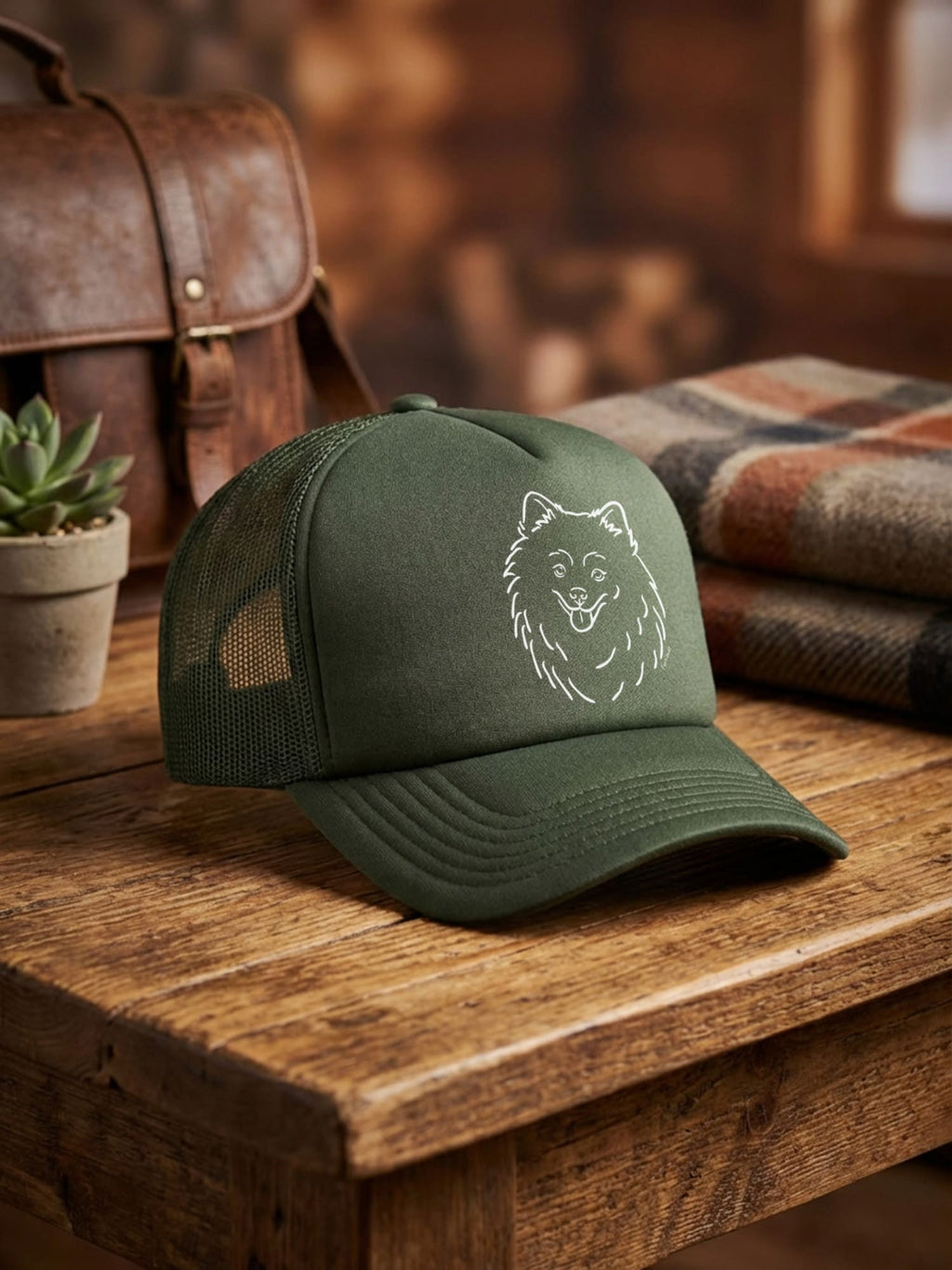 Pomeranian Foam Trucker Cap