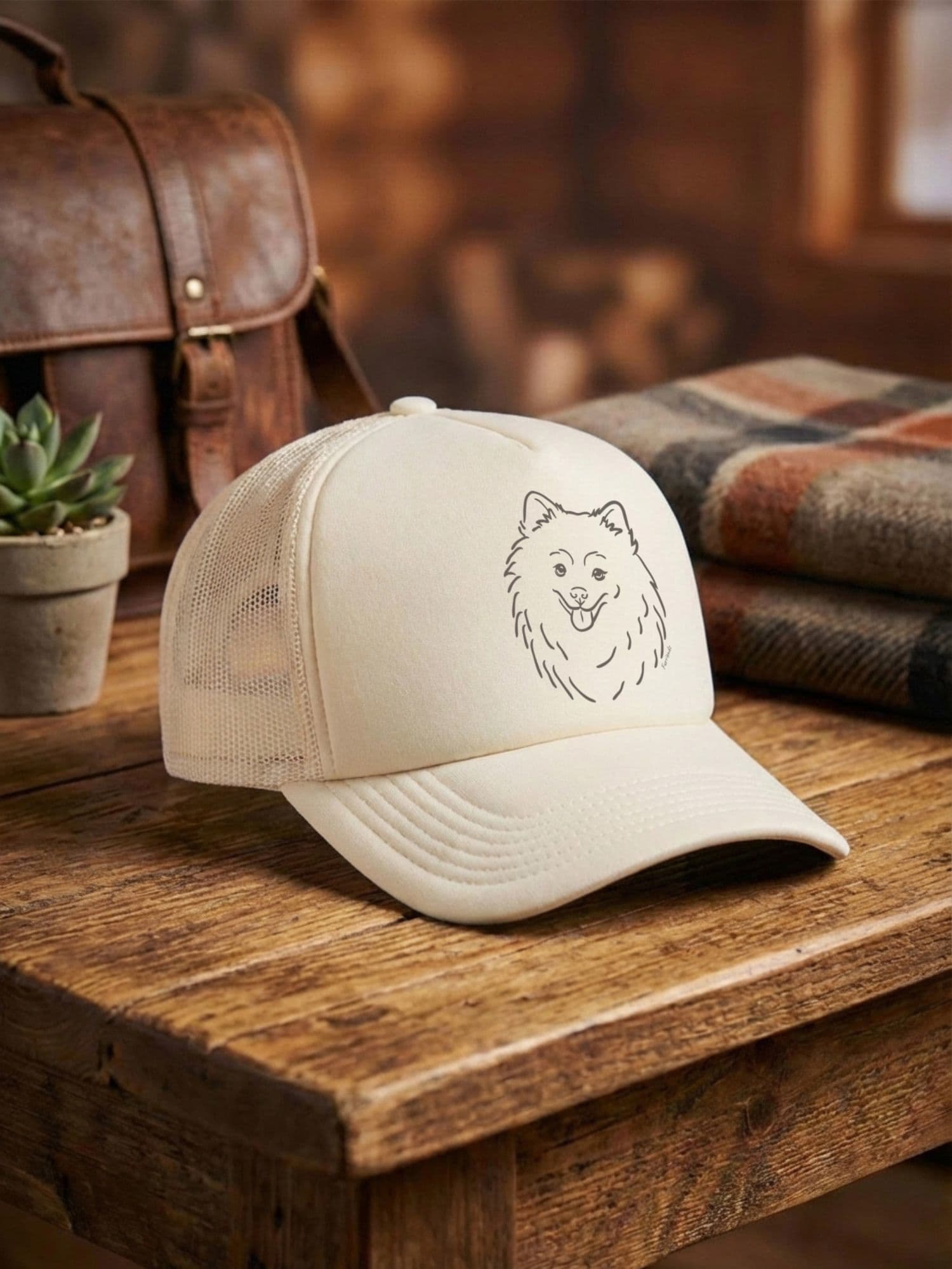 Pomeranian Foam Trucker Cap