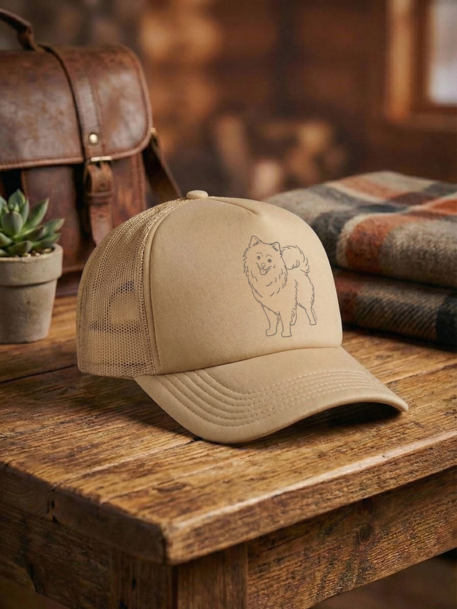 Pomeranian Foam Trucker Cap