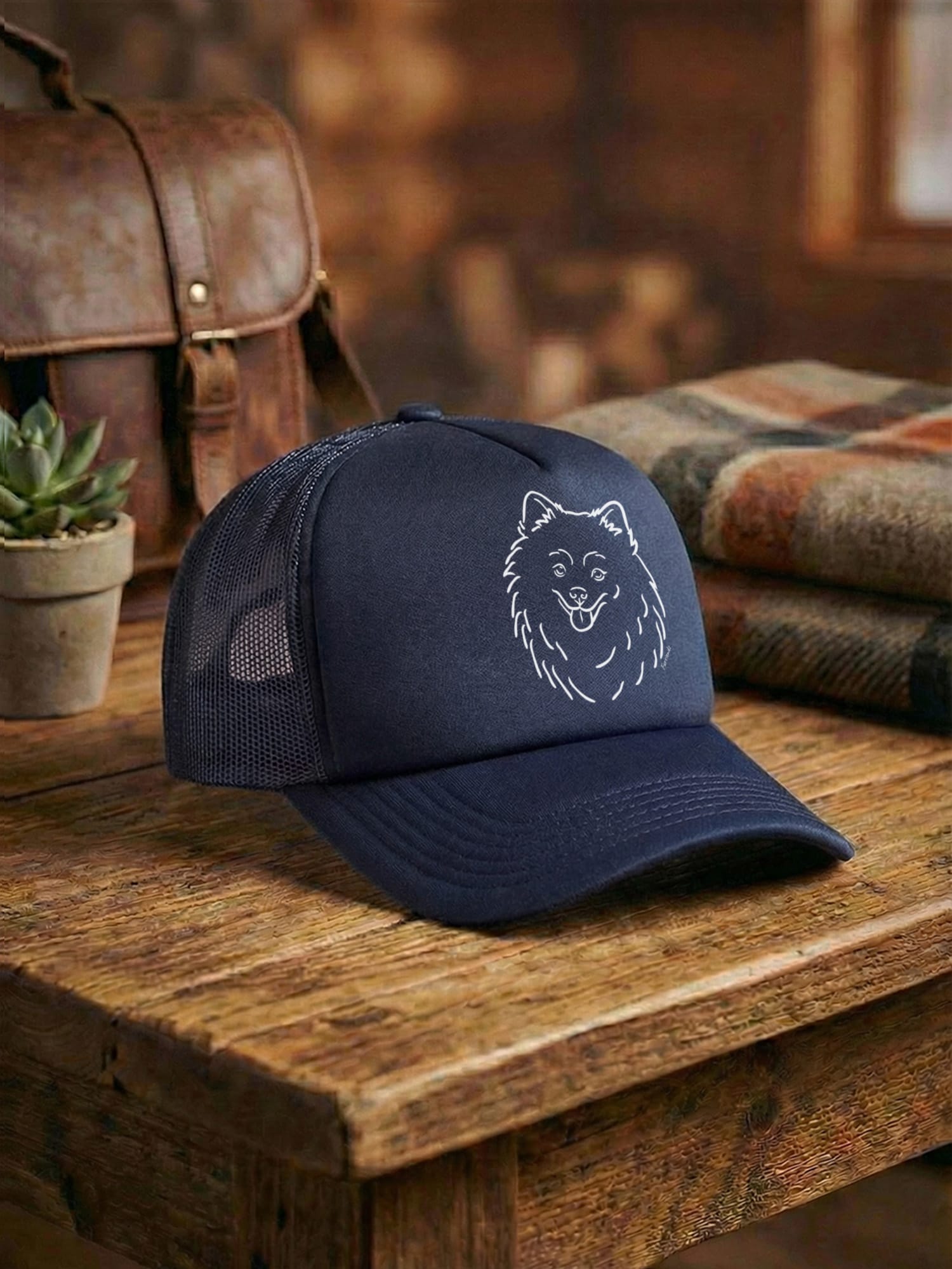 Pomeranian Foam Trucker Cap