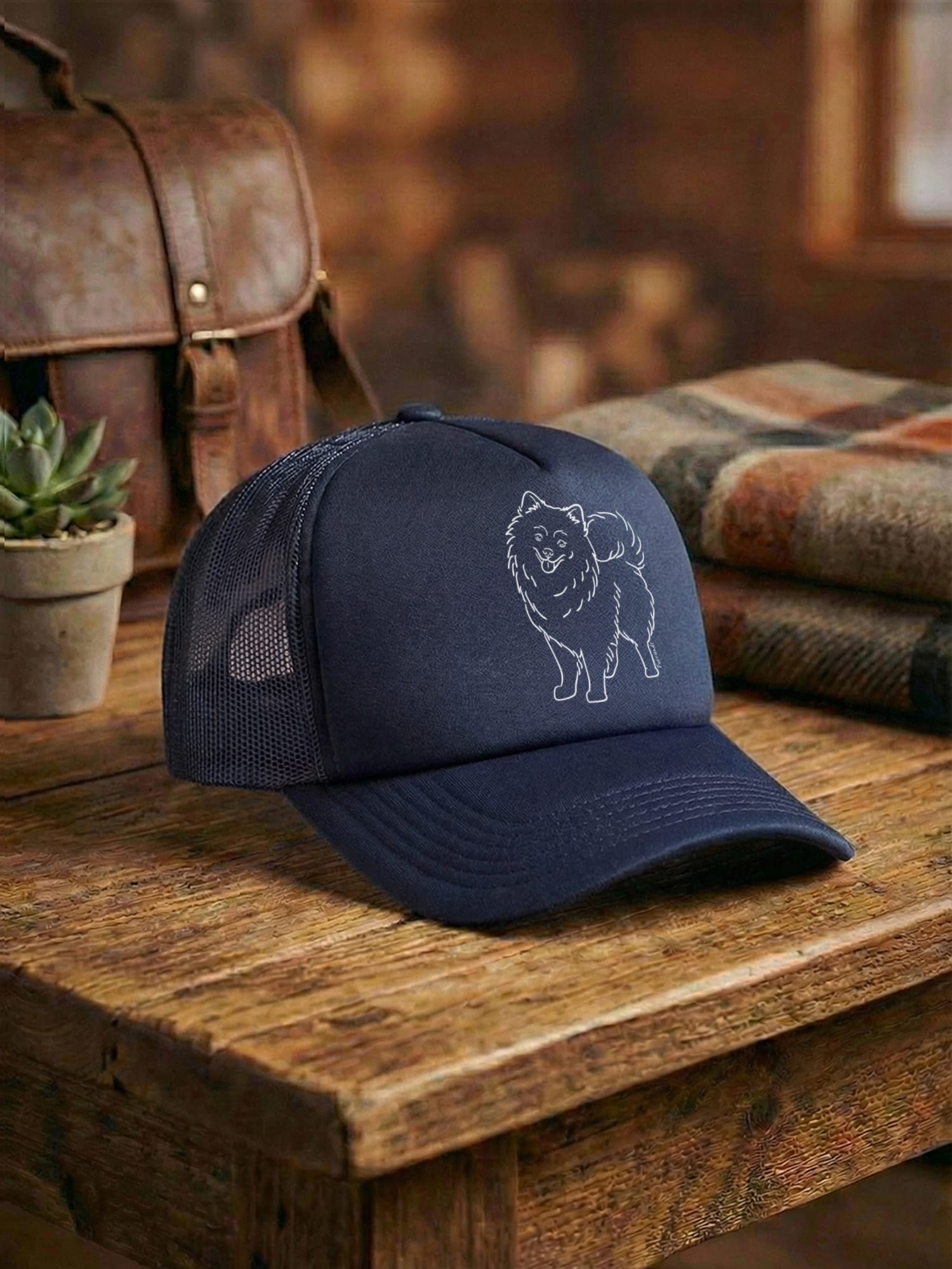 Pomeranian Foam Trucker Cap