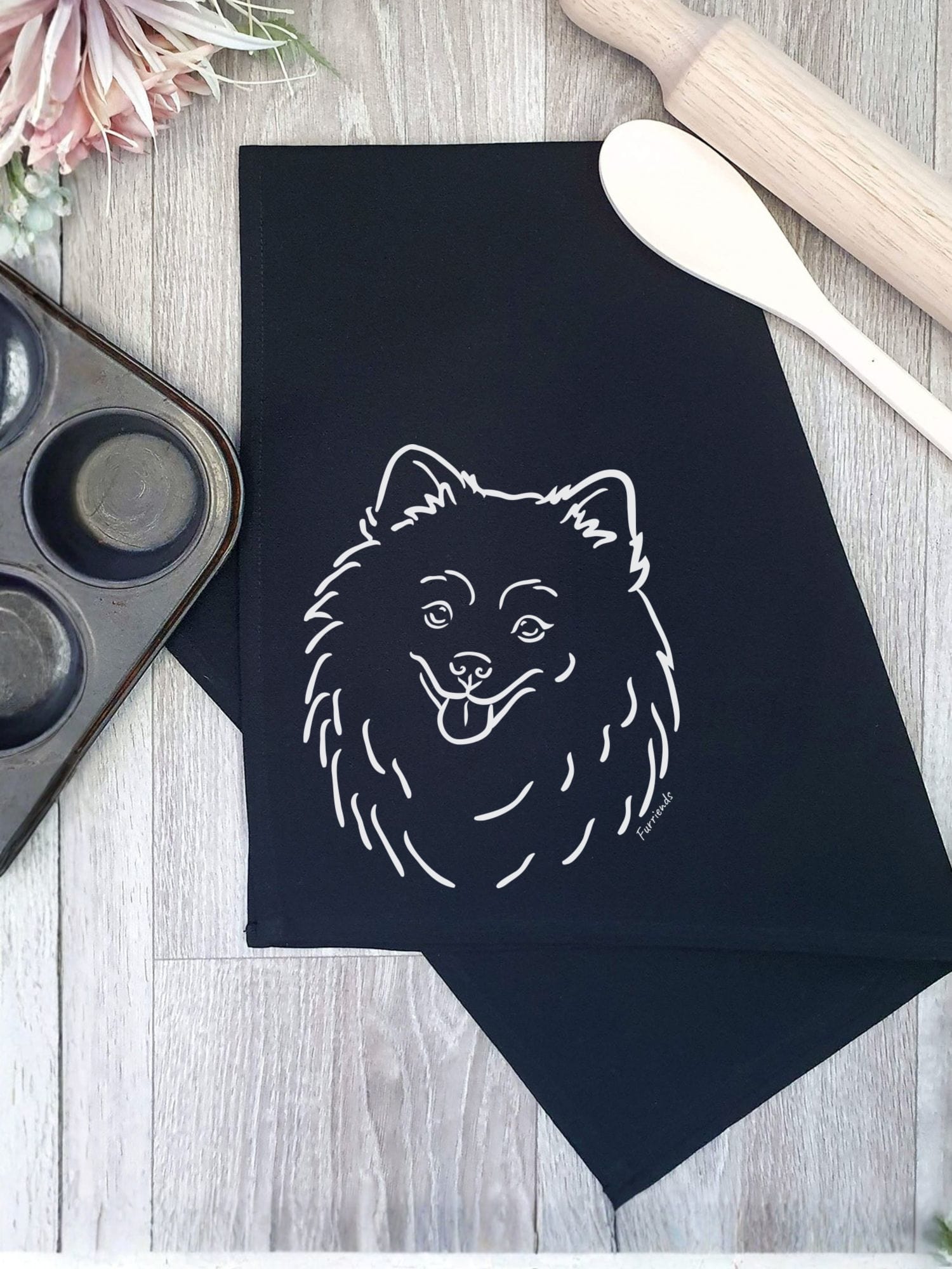 Pomeranian Tea Towel