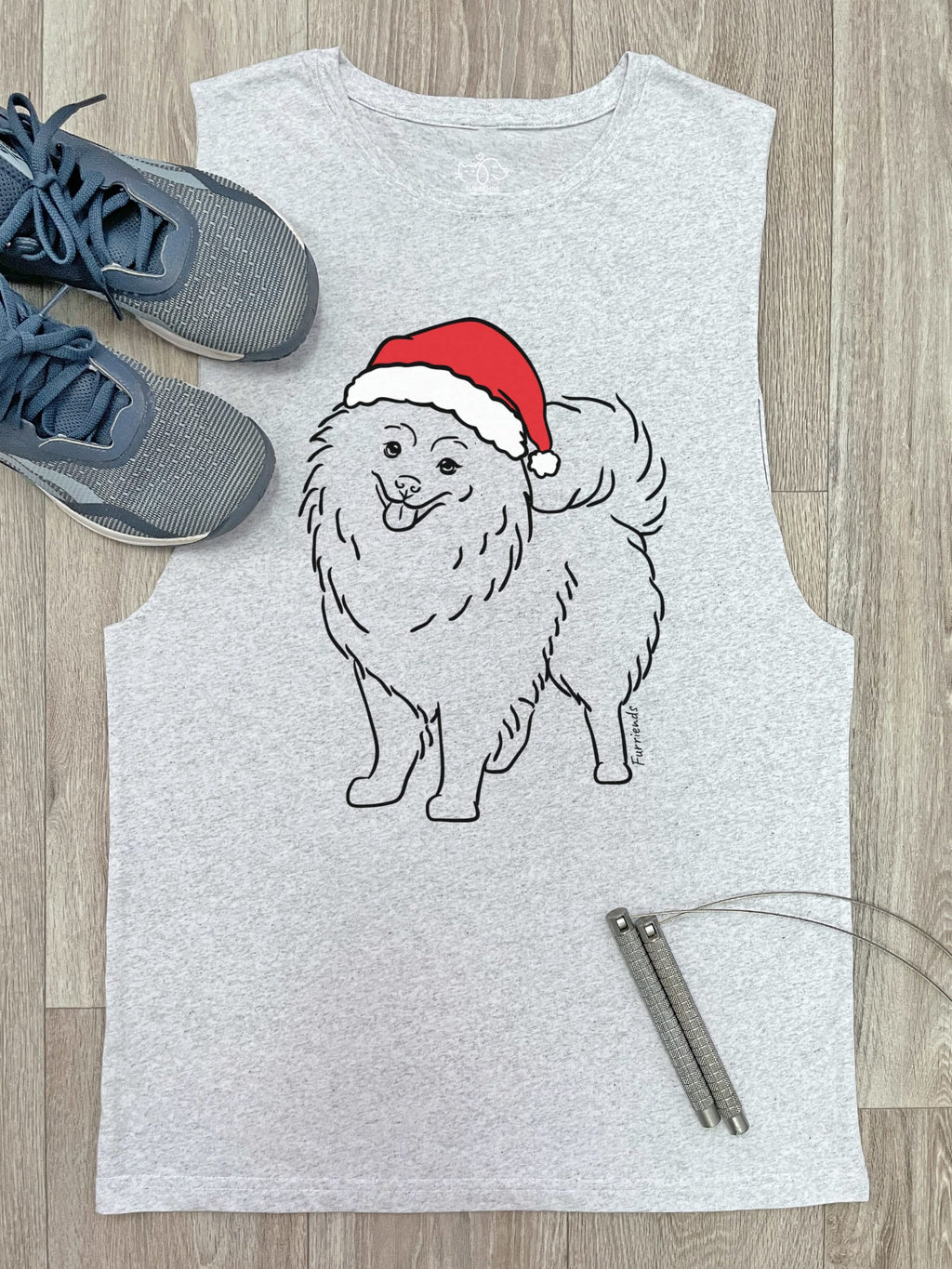 Pomeranian Christmas Edition Axel Drop Armhole Tank
