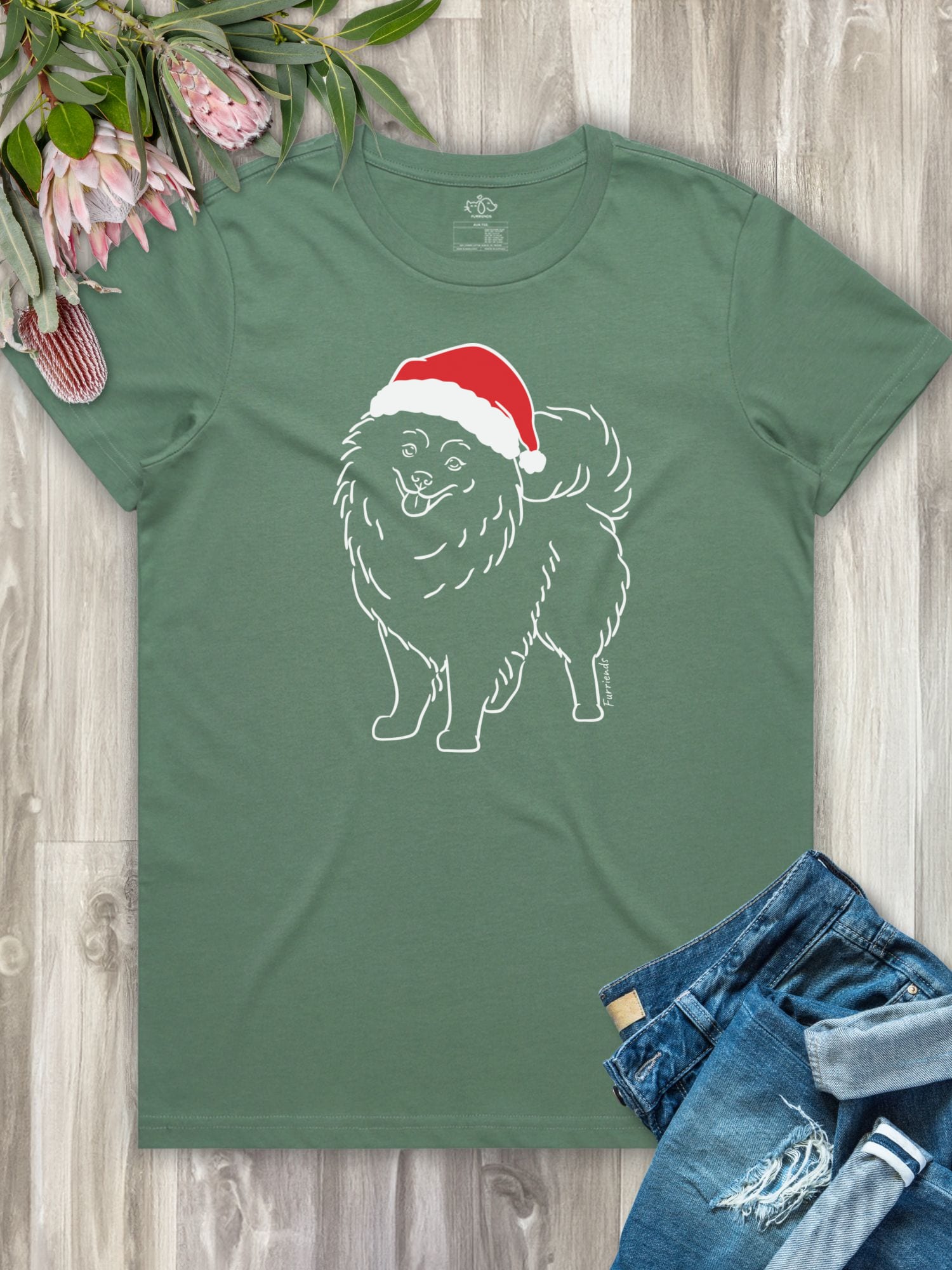 Pomeranian Christmas Edition Ava Women's Regular Fit Tee