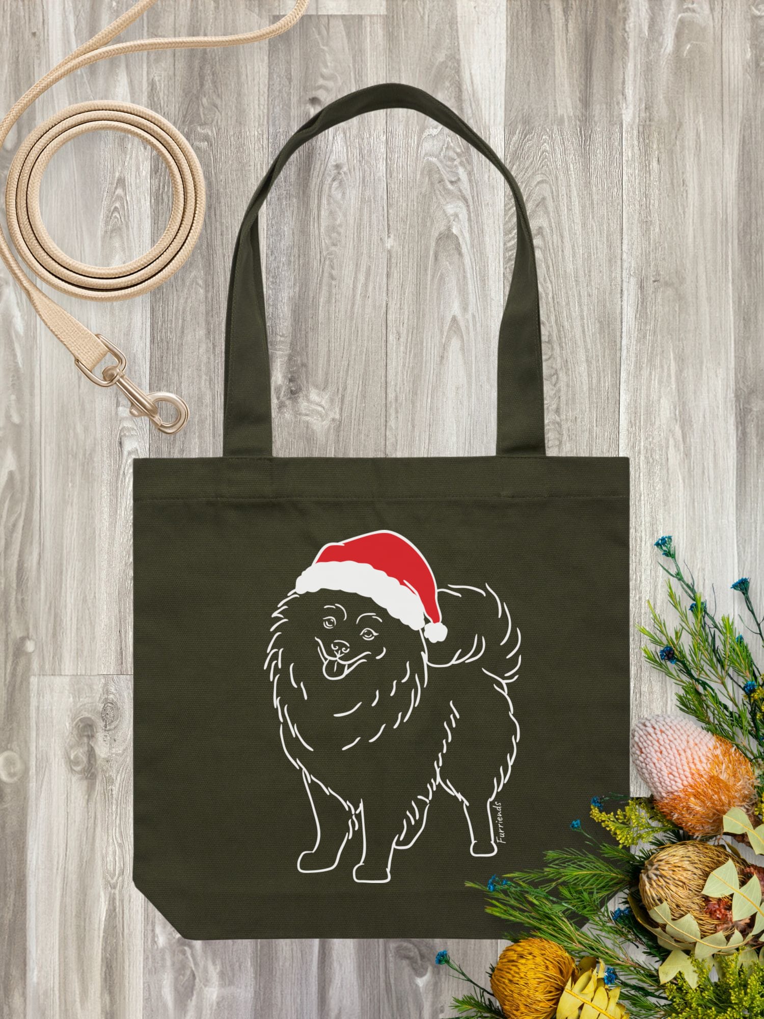 Pomeranian Christmas Edition Edith Tote