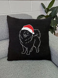 Pomeranian Christmas Edition Linen Cushion Cover
