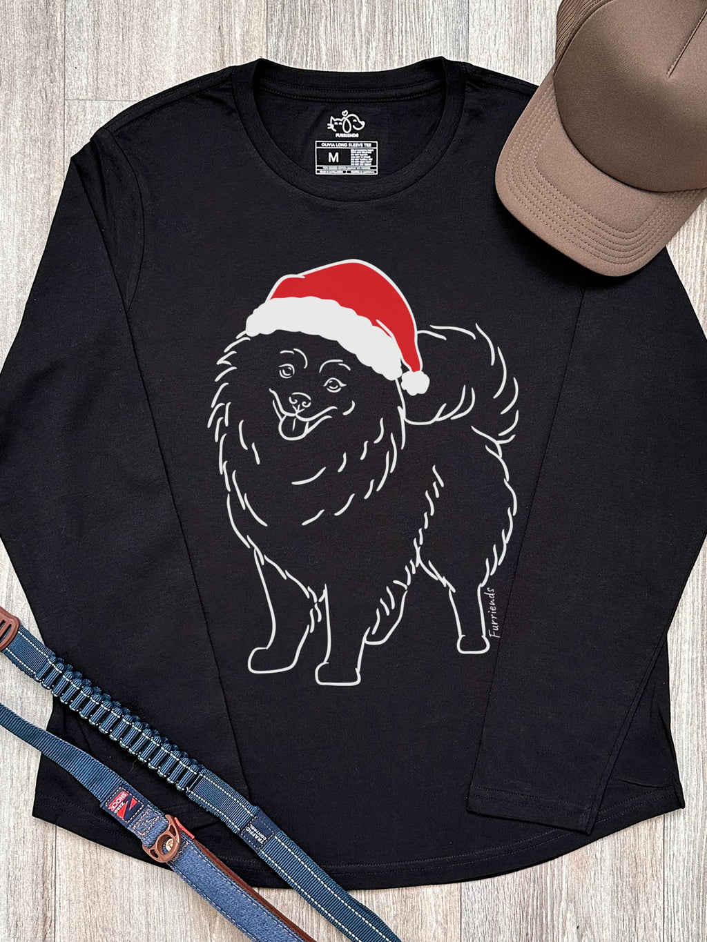 Pomeranian Christmas Edition Olivia Women's Long Sleeve Tee
