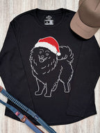 Pomeranian Christmas Edition Olivia Women's Long Sleeve Tee