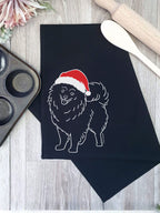 Pomeranian Christmas Edition Tea Towel