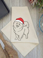 Pomeranian Christmas Edition Tea Towel