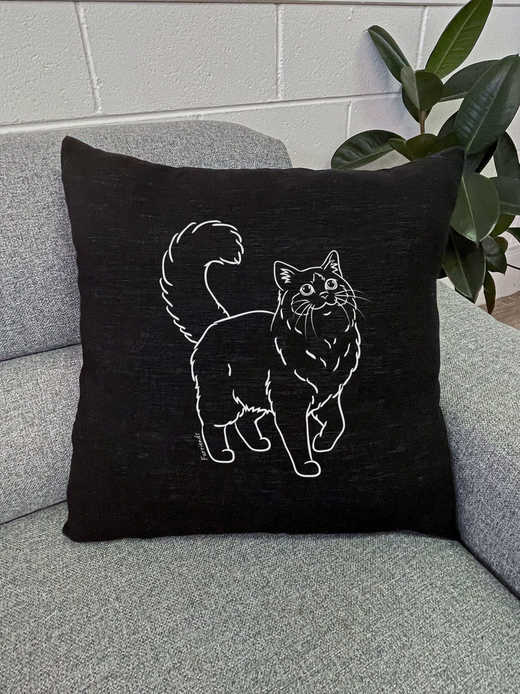 Ragdoll Linen Cushion Cover