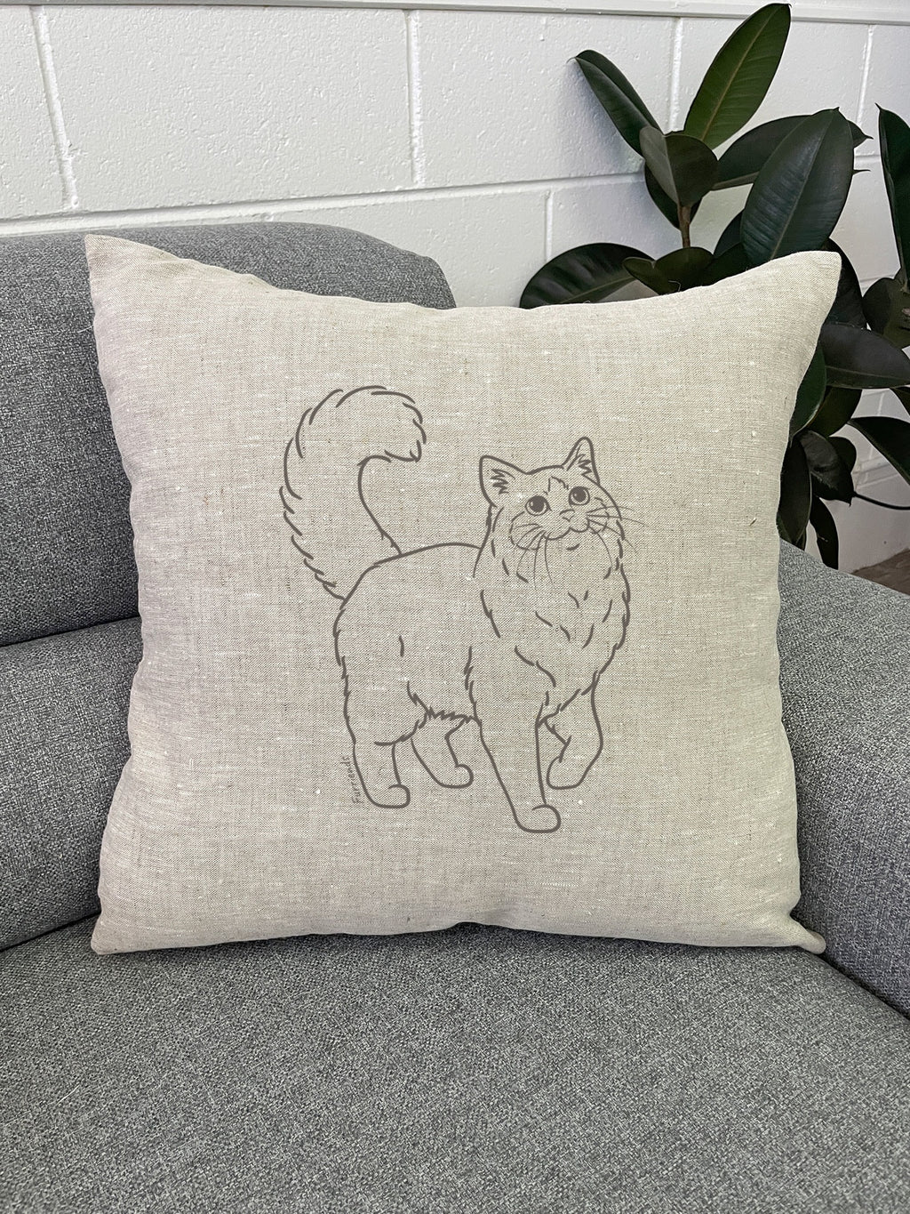 Ragdoll Linen Cushion Cover