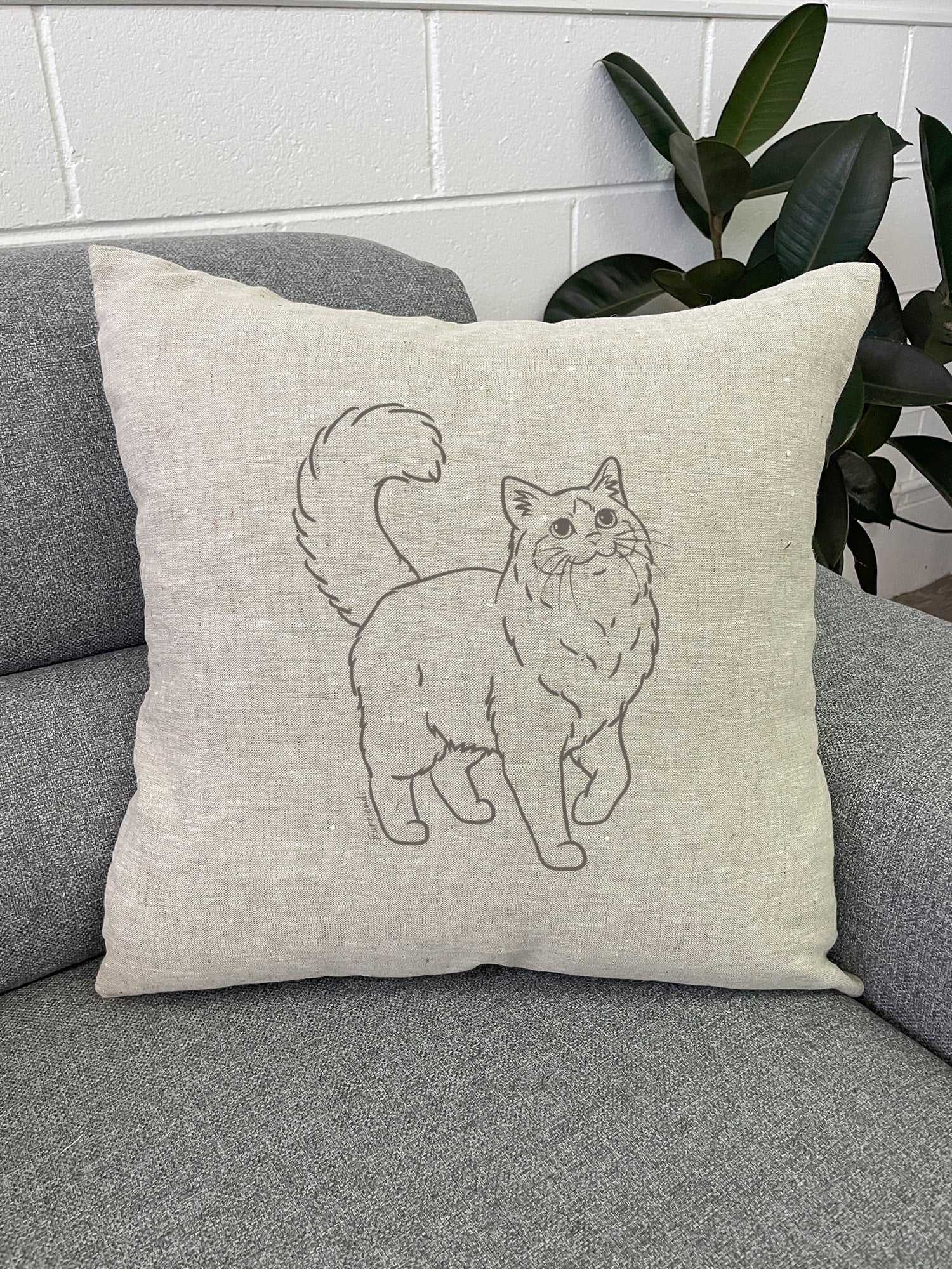 Ragdoll Linen Cushion Cover