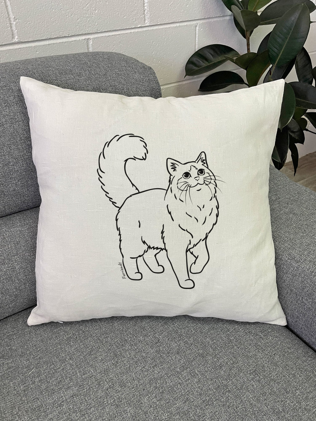 Ragdoll Linen Cushion Cover