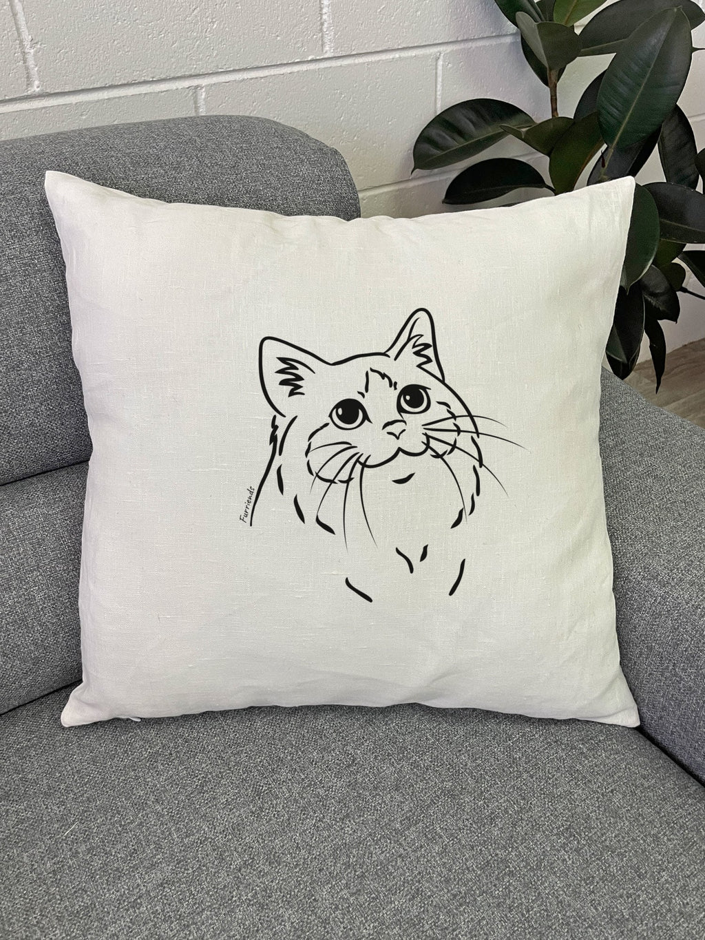 Ragdoll Linen Cushion Cover