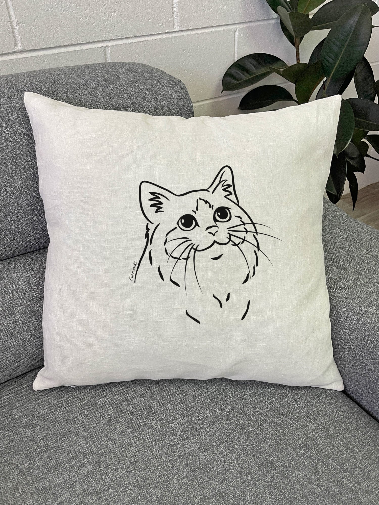 Ragdoll Linen Cushion Cover