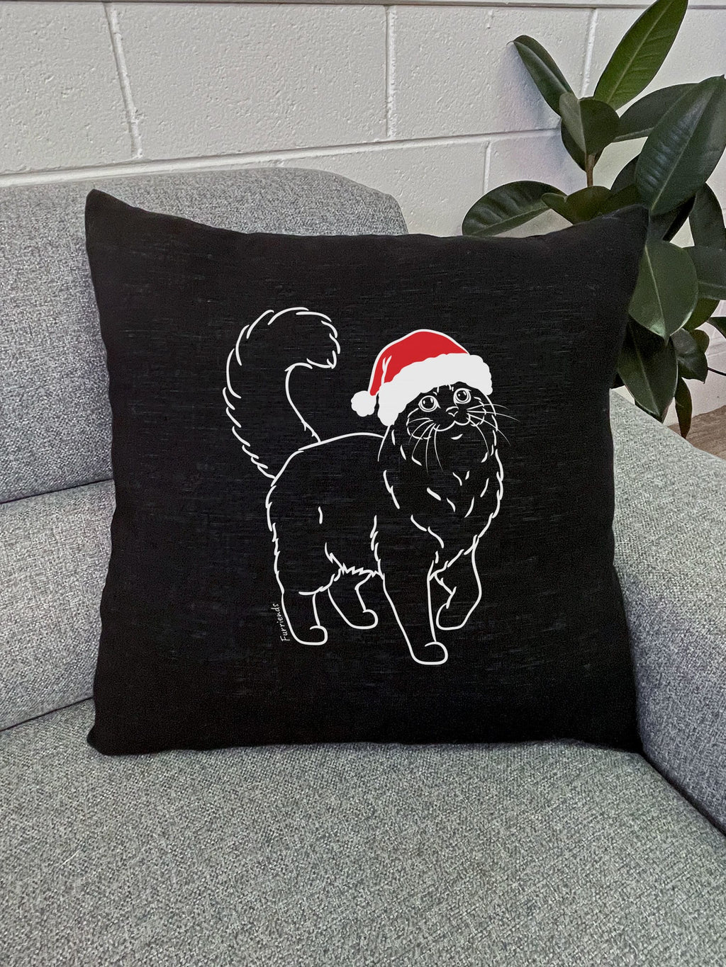 Ragdoll Christmas Edition Linen Cushion Cover