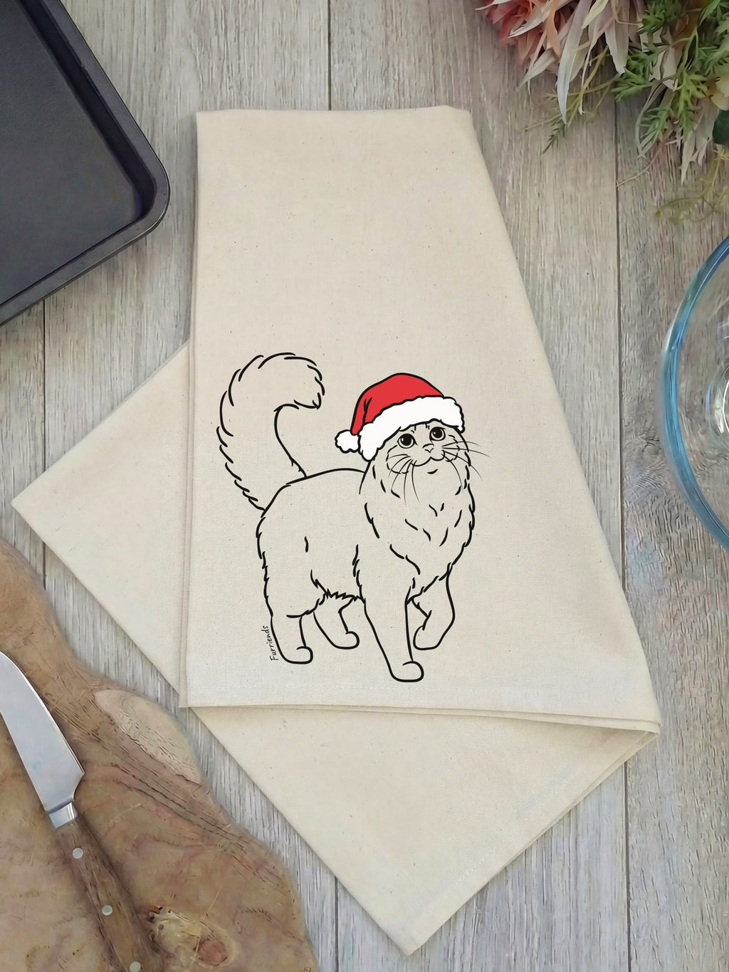 Ragdoll Christmas Edition Tea Towel