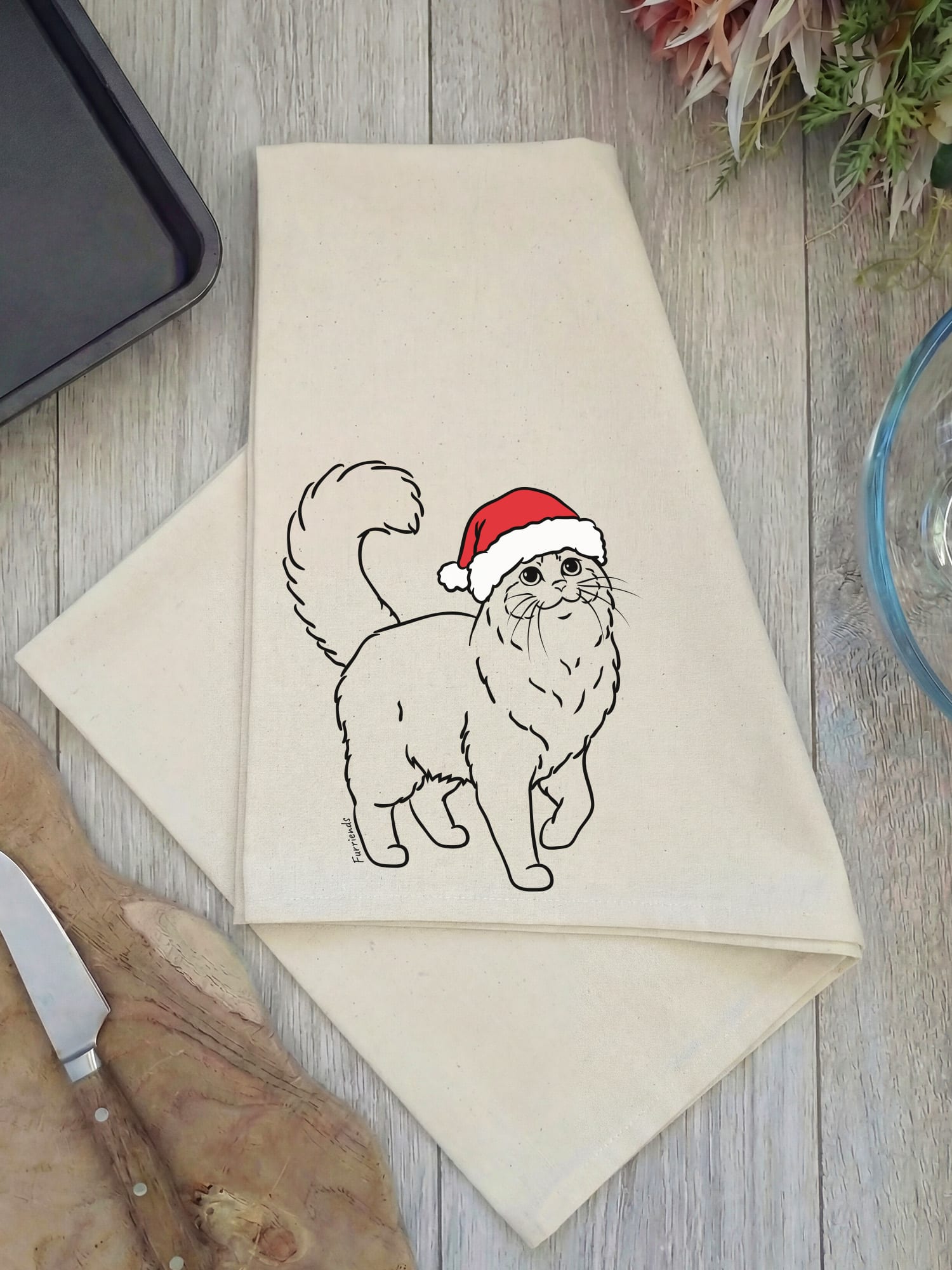 Ragdoll Christmas Edition Tea Towel