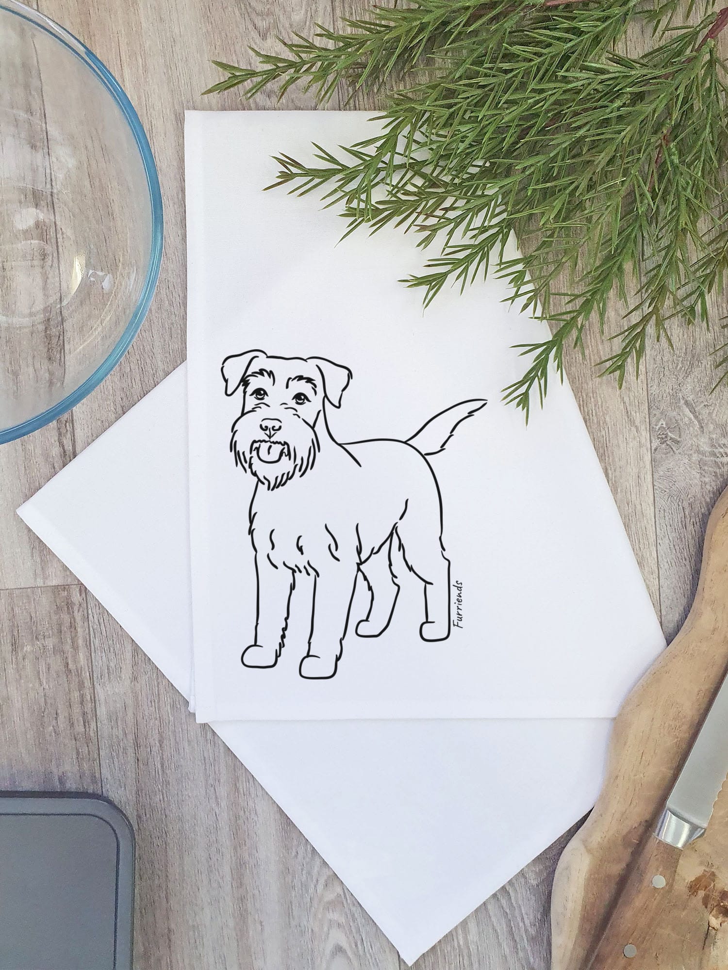 Schnauzer Tea Towel